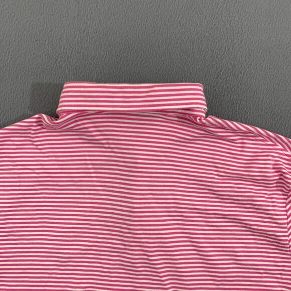 Polo Ralph Lauren Polo Shirt Mens XL Extra Large Striped White Pink Cotton - Picture 10 of 13